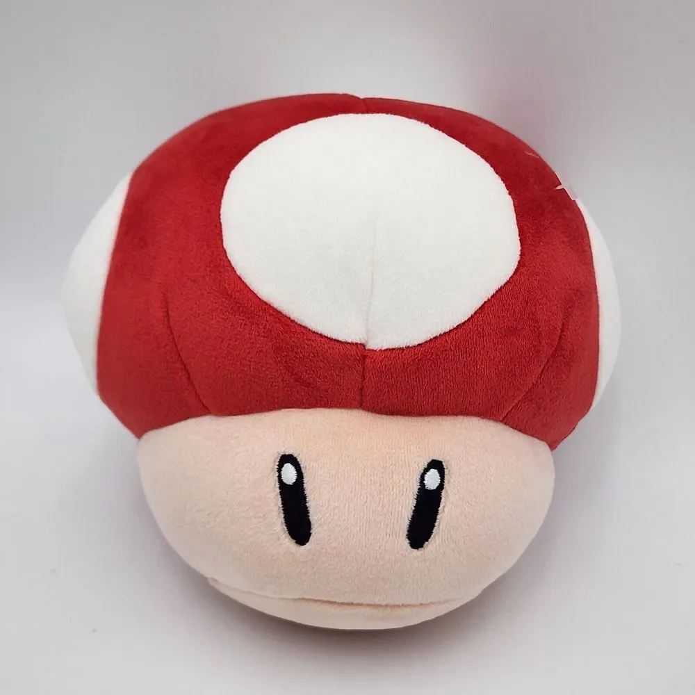 Super Mario Bros Kart Red 1UP Mushroom Plush Stuffed Toy Tomy Club Mocchi 6 Inch